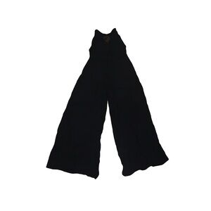 H&M US 6 Black Jumpsuit Front keyhole lace Open back Pants adjustable straps EUC